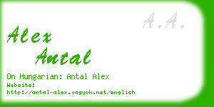 alex antal business card